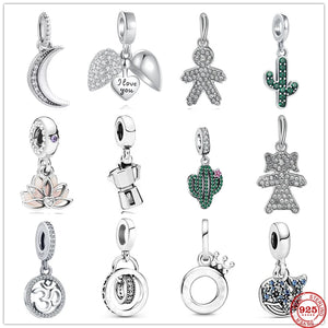 925 Silver Open Crown Pendant Charm for DIY Jewelry