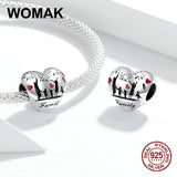 925 Silver Thanksgiving Family Charm Heart Pendant for Bracelet Jewelry Making
