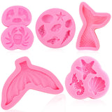 Marine Life Seahorse Conch Mermaid Silicone Cake Mold Decoration