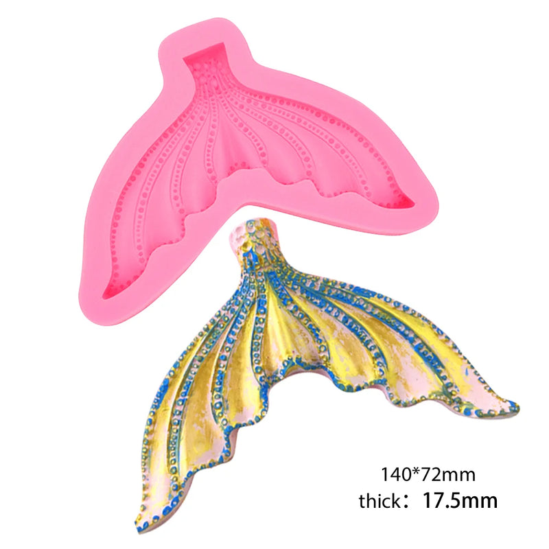 Marine Life Seahorse Conch Mermaid Silicone Cake Mold Decoration