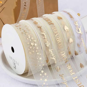 10 yards Forever Love Snow Yarn Ribbon DIY Cake Box Packing Ribbon