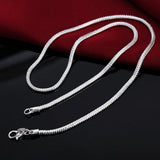 925 Sterling Silver 3mm Snake Chain Necklace Bracelet Wedding Engagement Jewelry