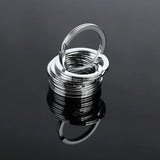 200pcs 25MM Round Metal Keyring Rhodium Plated Split Key Ring Findings
