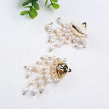 Freshwater Rice Pearl Shell Ear Clip Jewelry for Women