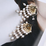 Freshwater Rice Pearl Shell Ear Clip Jewelry for Women