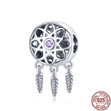 925 Silver Dream catcher Charms Beads Women Fine Jewelry Gift