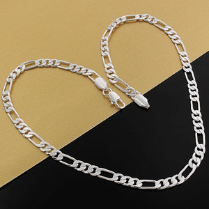 925 Silver Necklace 20 inches 6MM Men Women Chain Christmas