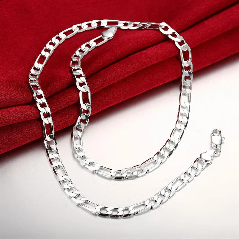 925 Silver Necklace 20 Inches Chain Fine Christmas Party Jewelry