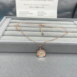 925S Sterling Silver Moonstone Pendant French O Chain for Women