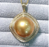 Hot 9-10mm Nanhai stud pearl pendant necklace 925s