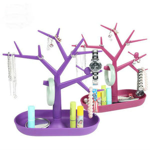 Plastic Jewelry Organizer Stand Display Rack Earrings Holder