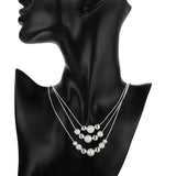 925 Silver Necklace 16" Snake Chain Frosted Beads Christmas