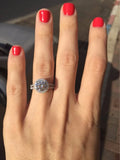5A ZC Crystal Zircon Female Wedding Flower Rings