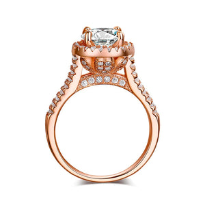 5A ZC Crystal Zircon Female Wedding Flower Rings
