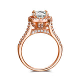5A ZC Crystal Zircon Female Wedding Flower Rings