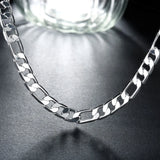 925 Silver Necklace 8MM Flat Geometry Men's 20" Christmas