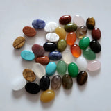 50Pcs 10x14mm Mixed Natural Stone Cabochon Beads DIY Jewelry Making