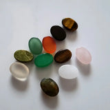 50Pcs 10x14mm Mixed Natural Stone Cabochon Beads DIY Jewelry Making