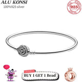 925 Sterling Silver Snake Chain Bracelet for Women DIY Charm Jewelry