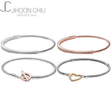 925 Silver Snake Chain Bracelet Crown Bangle