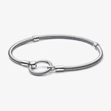 925 Silver Snake Chain Bracelet Crown Bangle