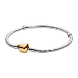 925 Silver Snake Chain Bracelet Crown Bangle Charm DIY Jewelry