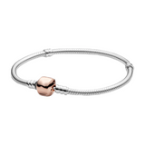 925 Silver Snake Chain Bracelet Crown Bangle Charm DIY Jewelry