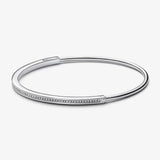 925 Silver Snake Chain Bracelet Crown Bangle