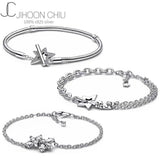 925 Silver Snake Chain Bracelet Crown Bangle for Women Charm DIY Jewelry