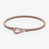925 Silver Snake Chain Bracelet Bangle Crown for Women DIY Jewelry