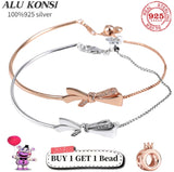 925 Sterling Silver Cat Bracelet for Women DIY Charm Jewelry