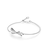 925 Sterling Silver Bowknot Charm Bracelet for Women DIY Jewelry