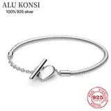 Fashionable 925 Silver Snake Chain Bracelet for Women