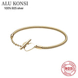 Fashionable 925 Silver Snake Chain Bracelet for Women