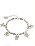 Butterfly Resin Crystal Anklet for Beach