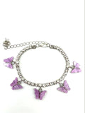 Butterfly Resin Crystal Anklet for Beach