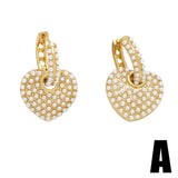 Heart-shaped Pearl Earrings Gold-plated Jewelry for Women