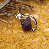 Natural Stone Melkaba Pink Crystal Pendant Necklace for Women