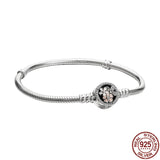 Hot S925 sterling silver bracelet for Pando jewelry Christmas