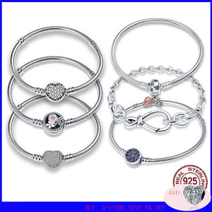 Hot S925 sterling silver bracelet for Pando jewelry Christmas