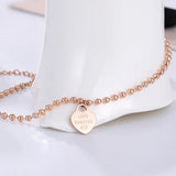 Sumer Beach Leg bracelet Women Beaded heart Pendant stainless steel Chain Anklet