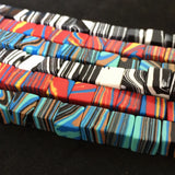 8mm Diagonal Cube Black&White Red Blue Calaite Turquoises Stone Beads