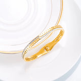 Crystal Hollow Bracelet & Stainless Steel Jewelry