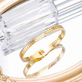 Crystal Hollow Bracelet & Stainless Steel Jewelry
