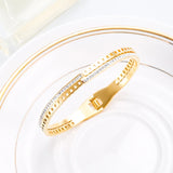 Crystal Hollow Bracelet & Stainless Steel Jewelry