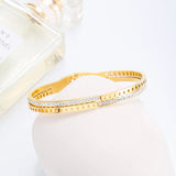 Crystal Hollow Bracelet & Stainless Steel Jewelry