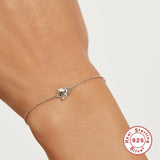 925 Sterling Silver Bee Wing Bracelet, Thin Wrist Chain for Women