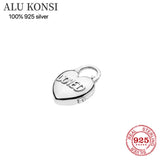 925 Silver Rose Heart Pan Ring for Women DIY Wedding Jewelry