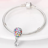 925 Silver Hot Air Balloon Charm Bead for 3mm Bracelet DIY Jewelry