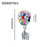 925 Silver Hot Air Balloon Charm Bead for 3mm Bracelet DIY Jewelry
